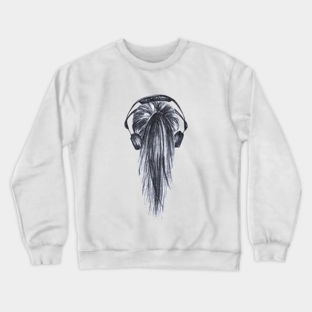 Hair and music Crewneck Sweatshirt by DarkoRikalo86